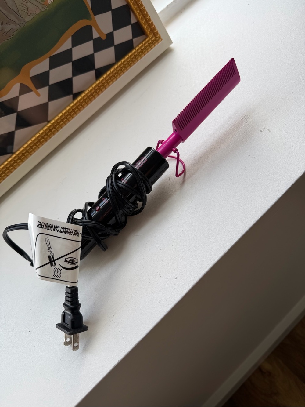 Pink Hair Styling Hot Comb - Unbranded